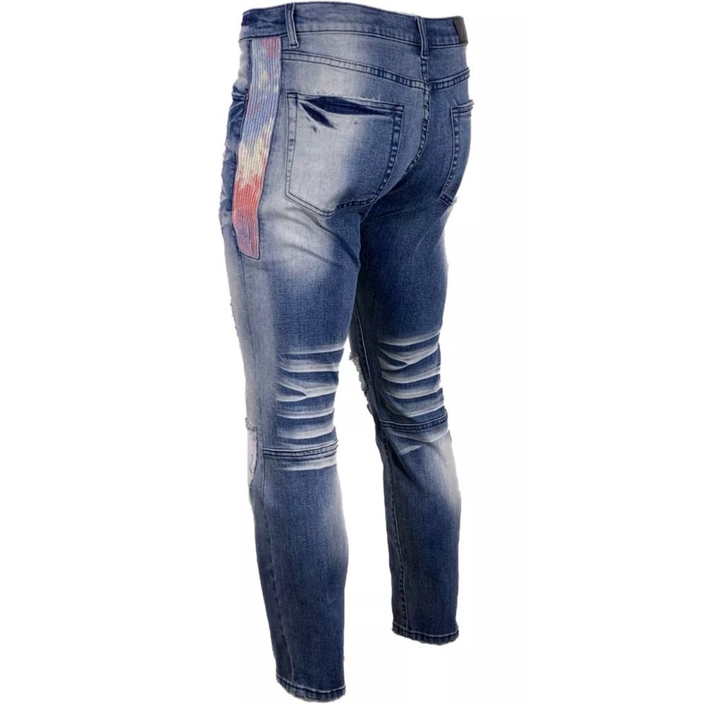 M.LAB Slim Cause Men's Denim Jeans Blue - Picture 4 of 12